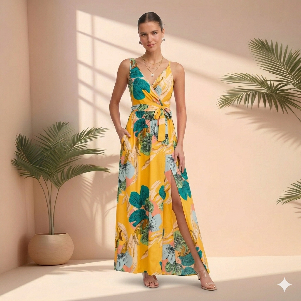 Tropische Maxi Jurk 'Valencia'